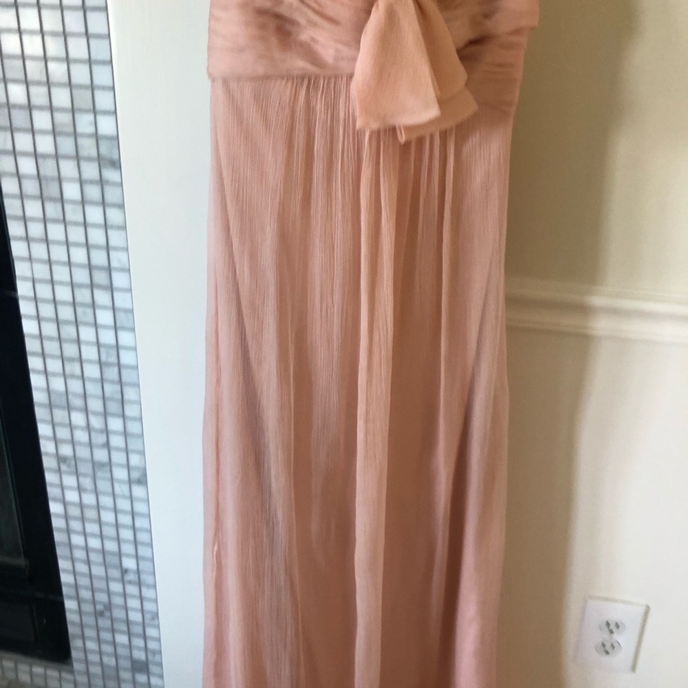 AMSALE chiffon blush dress - Picture 2 of 8